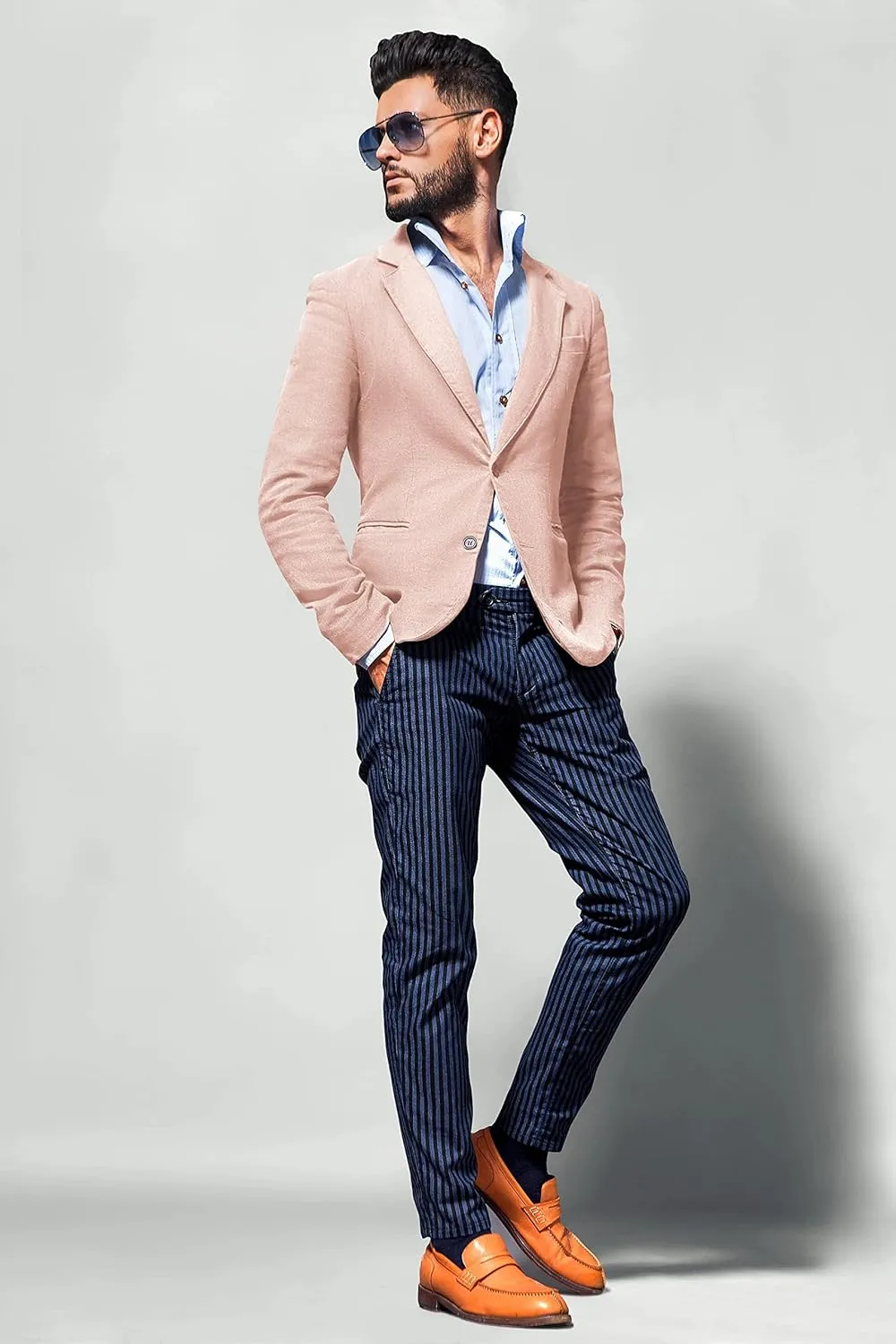 Men's Blazer 2 Button Long Sleeve Regular Fit Suit Sport Coat Jacket Business Casual Lightweight Sport Coat