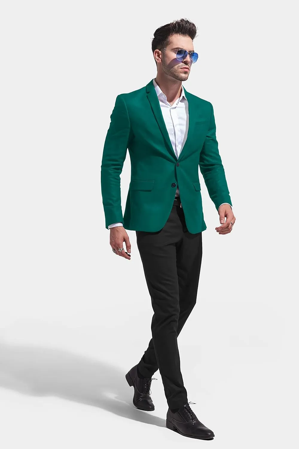 Men's Blazer 2 Button Long Sleeve Regular Fit Suit Sport Coat Jacket Business Lightweight Casual Sport Coat