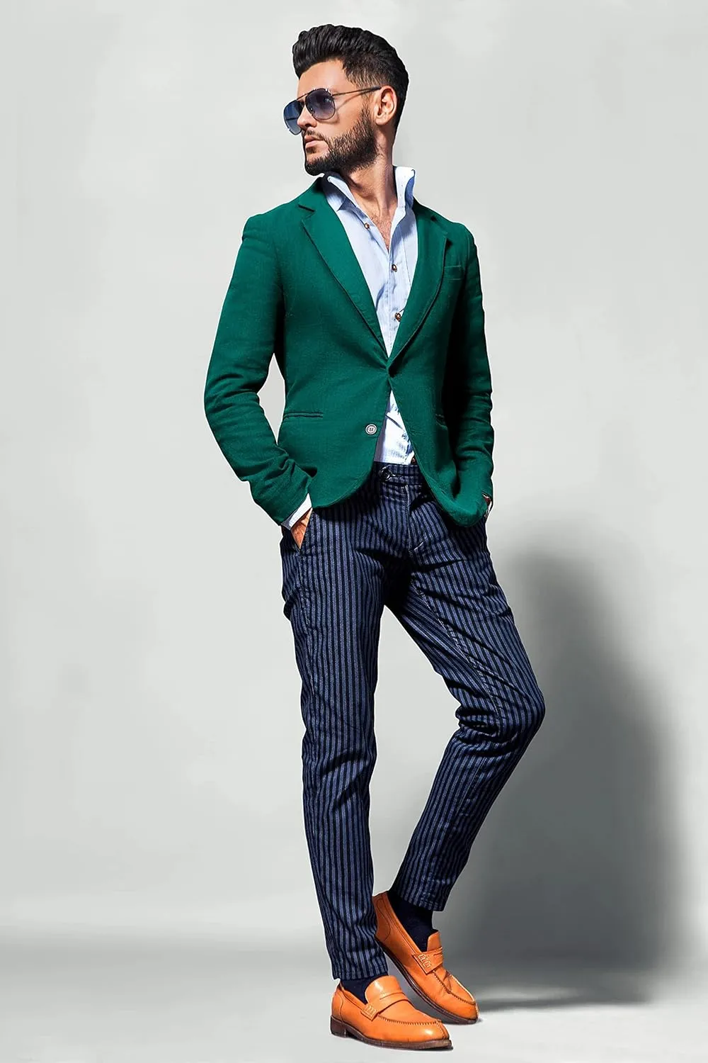 Men's Blazer 2 Button Long Sleeve Regular Fit Suit Sport Coat Jacket Business Lightweight Casual Sport Coat