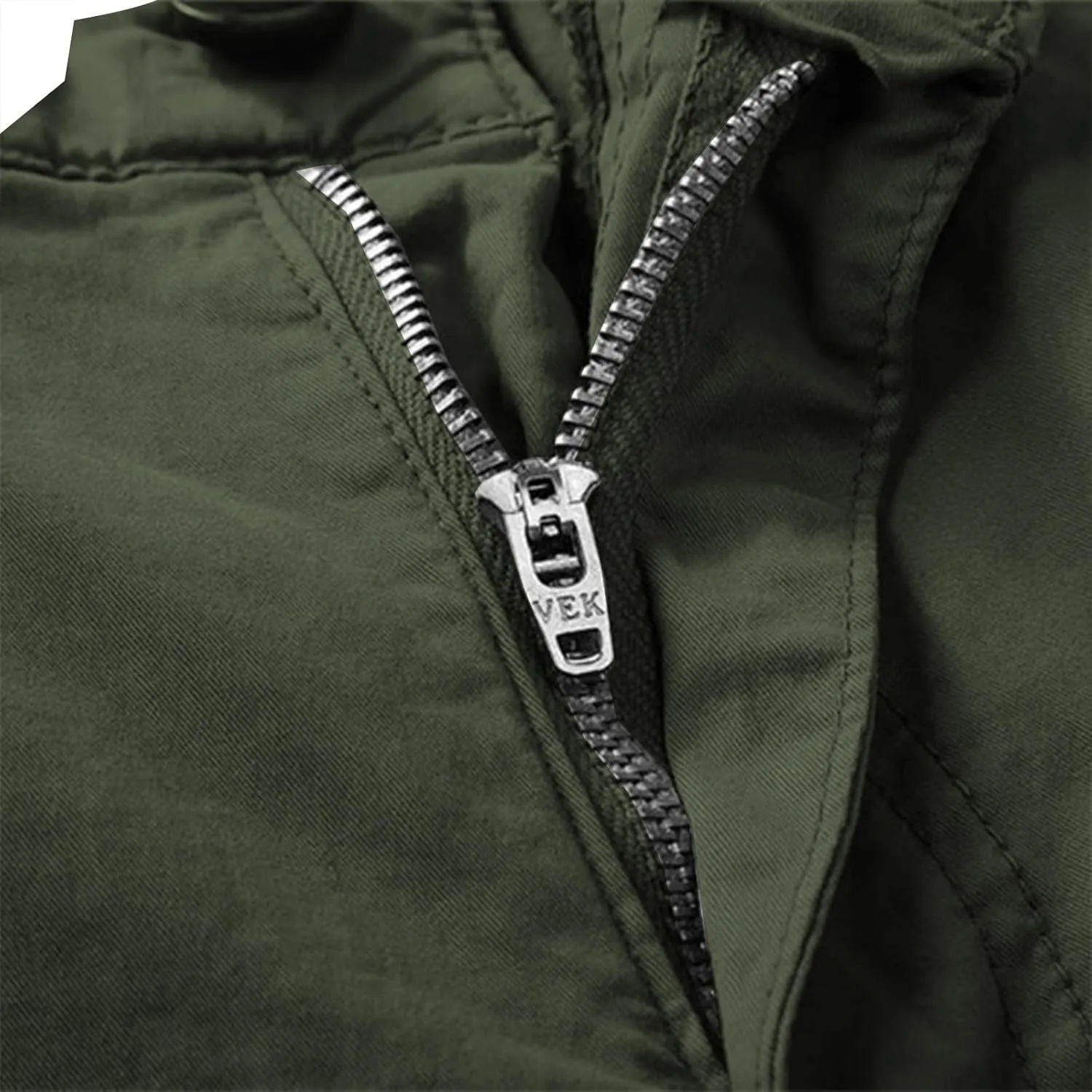 Men's Cargo Pants Slim Fit Work Pants with Zipper Pockets Elastic Waist Durable Outdoor Hiking Travel Jogger