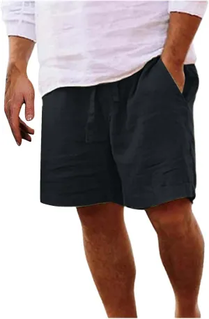 Mens Casual Drawstring Beach Shorts Lightweight Summer Yoga Golf Shorts with Pockets Trendy Resort Wear Shorts for Men
