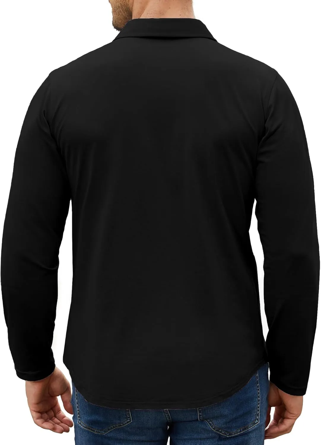 Men's Dress Shirt Slim Fit Button Down Shirt Long Sleeve No Cuff-Links Four Way Stretch Muscle Shirts for Men