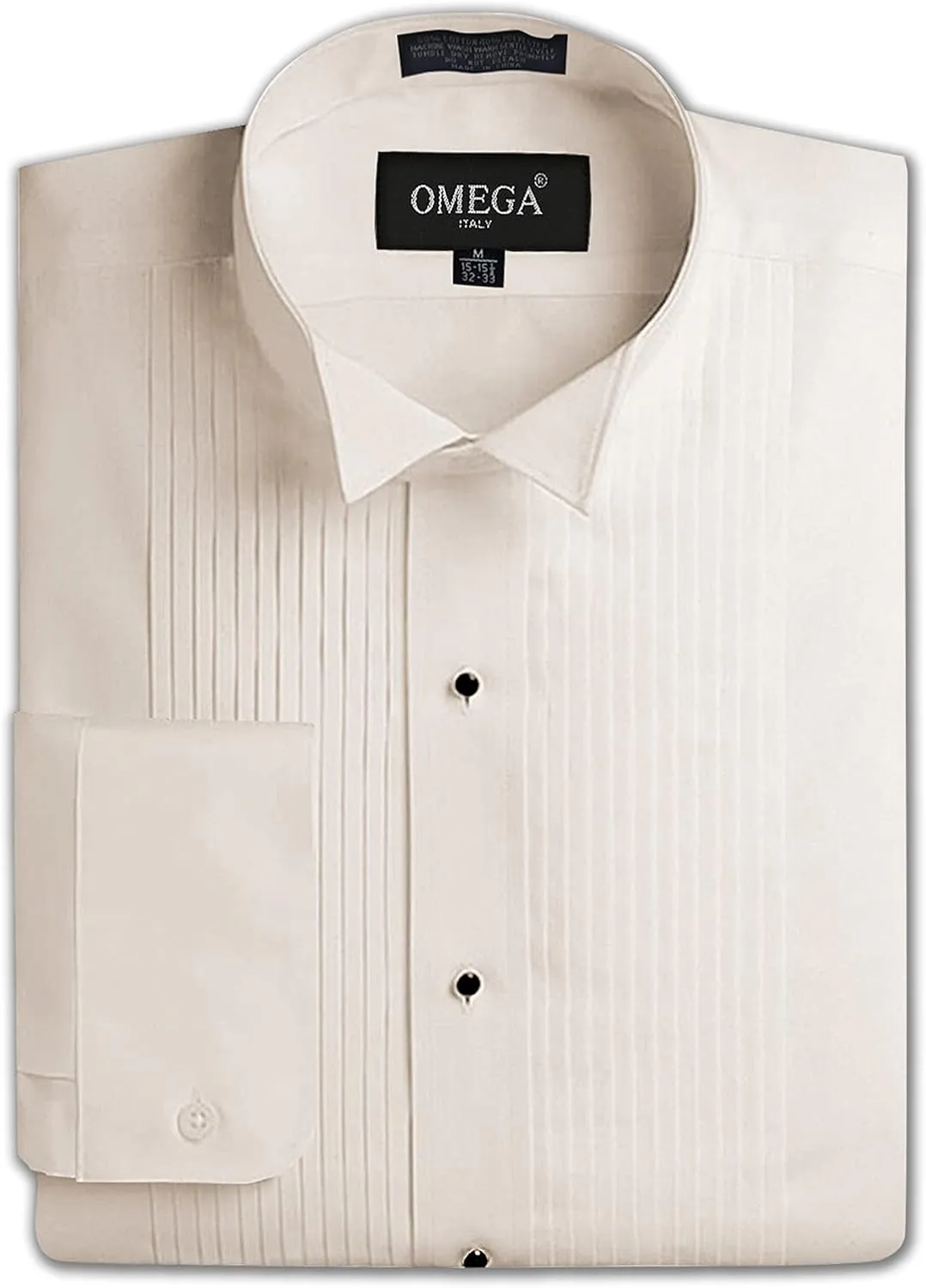 Mens Formal Wing Collar Tuxedo Shirt, 1/4" Pleat