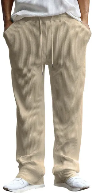 Mens Lightweight Hiking Travel Pants Athletic Breathable Fishing Active Jogger Leisure Pants Drawstring Tactical Solid Pants