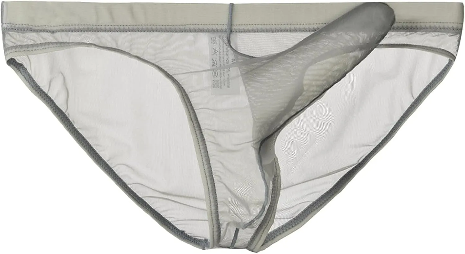 Mens Ransparent Thong Thin Mesh Sexy Underwear Birthday Packages for Men
