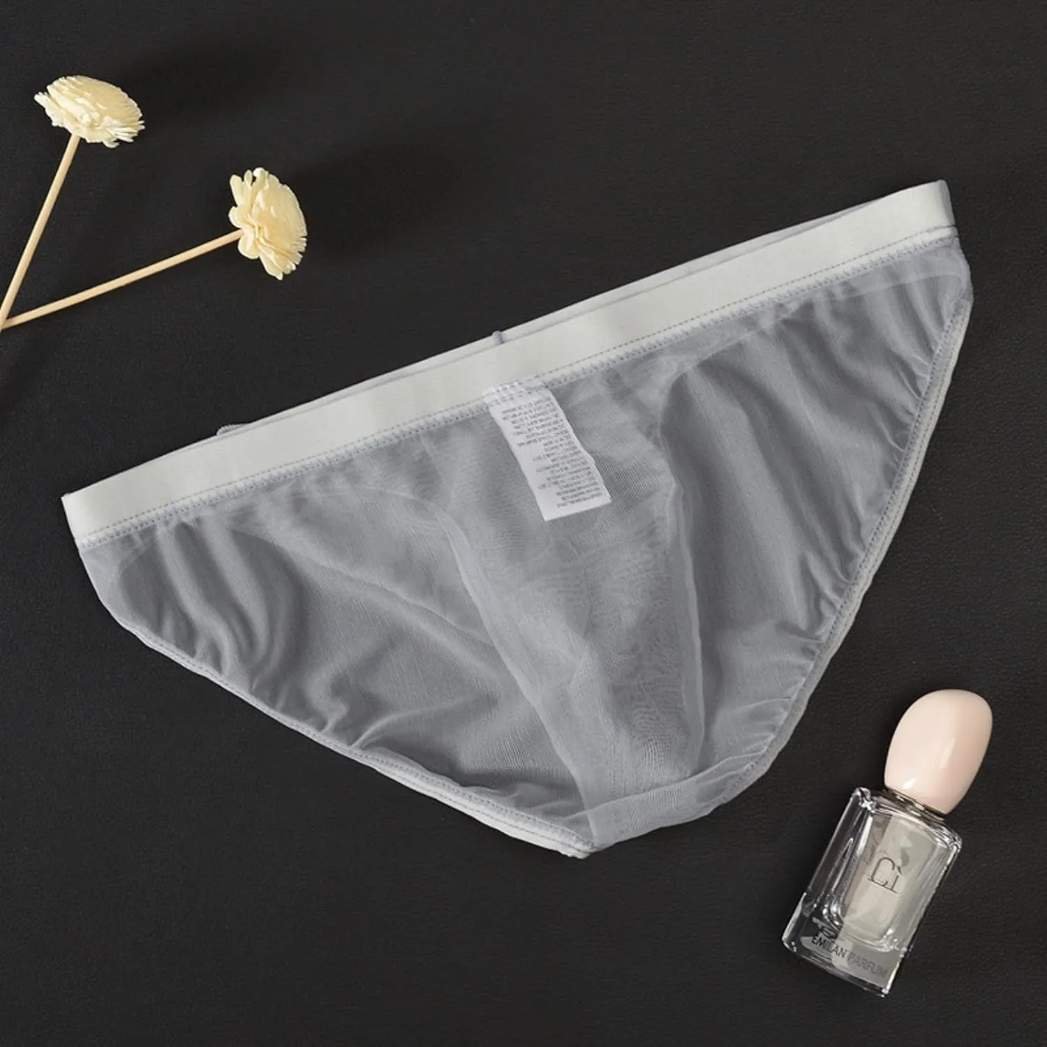 Mens Ransparent Thong Thin Mesh Sexy Underwear Birthday Packages for Men
