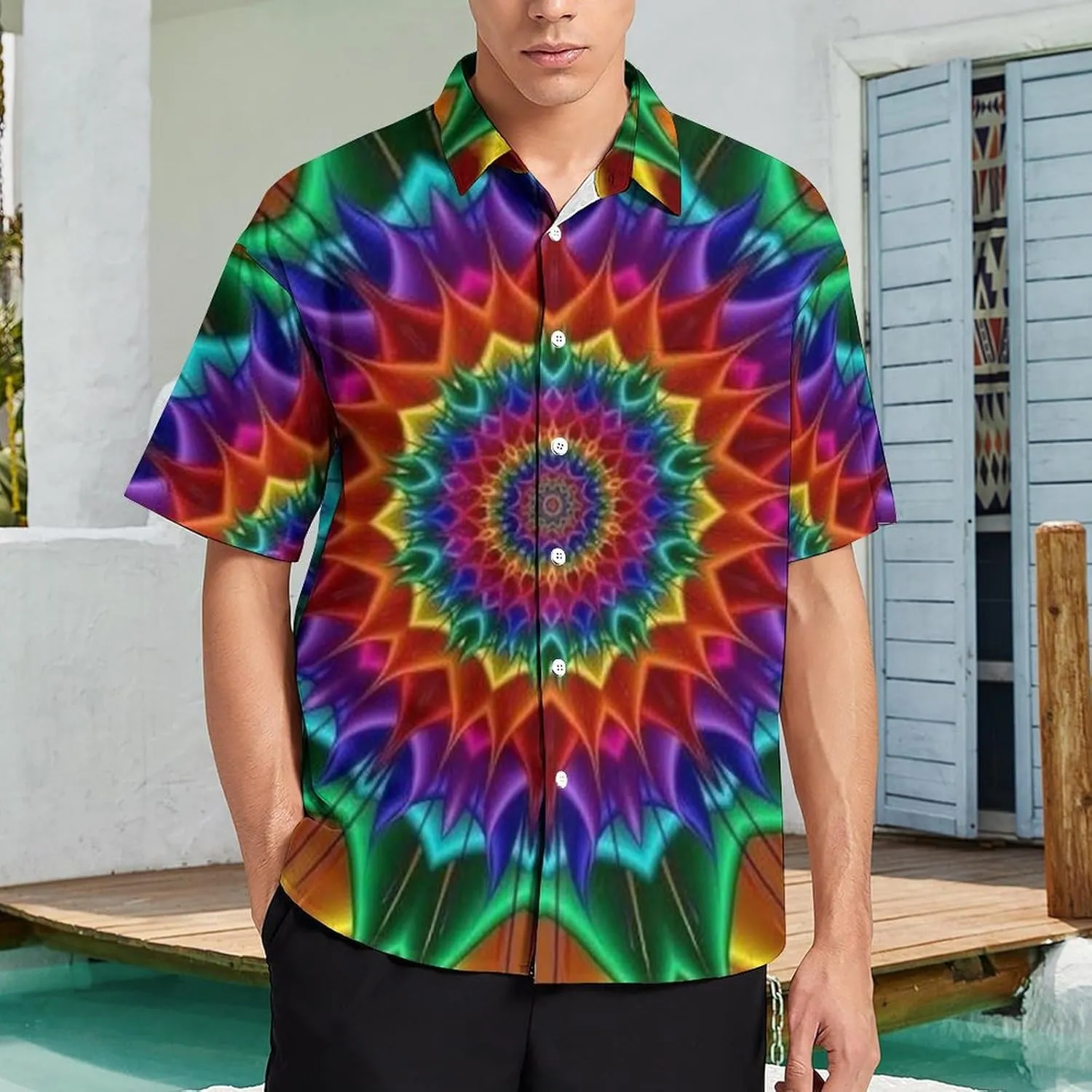 Men's Short Sleeve Shirt Business Casual Button Down Shirts
