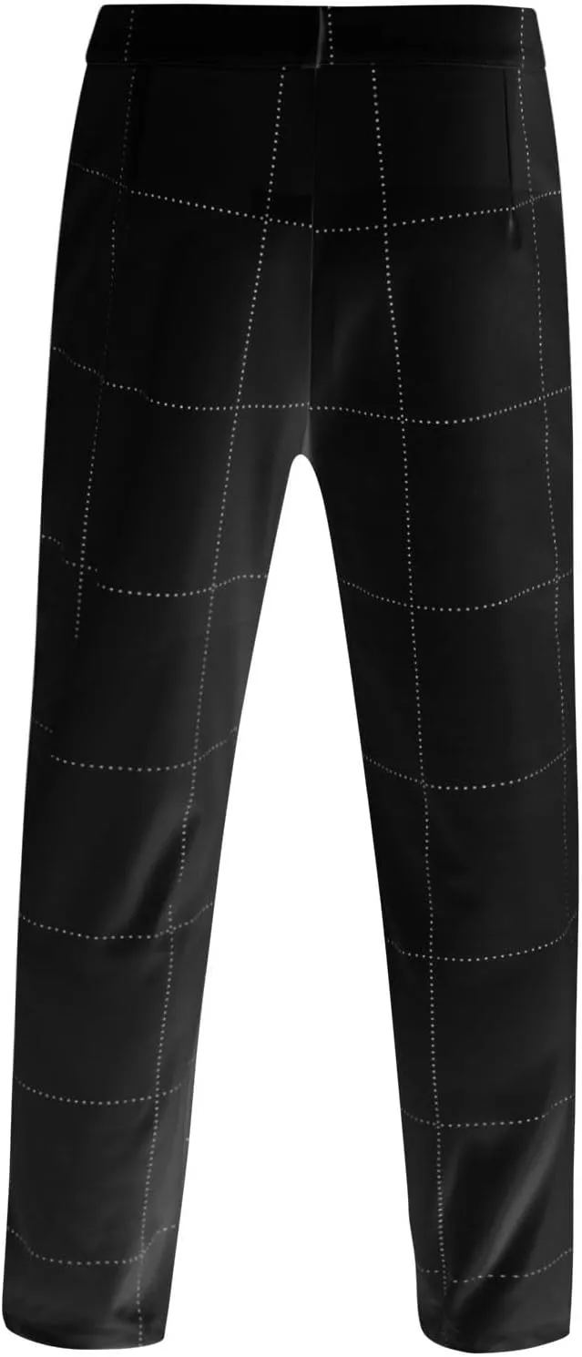 Men's Traditional Plaid Chino Pants Slim Fit Casual Striped Business Style Slim Pants Sweatpants