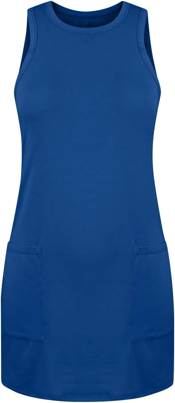 midelxp Tank Dresses for Women 2025 Casual Summer Sleeveless Dress with Pockets Boho Beach Dress Comfy Vacation Mini Sundress