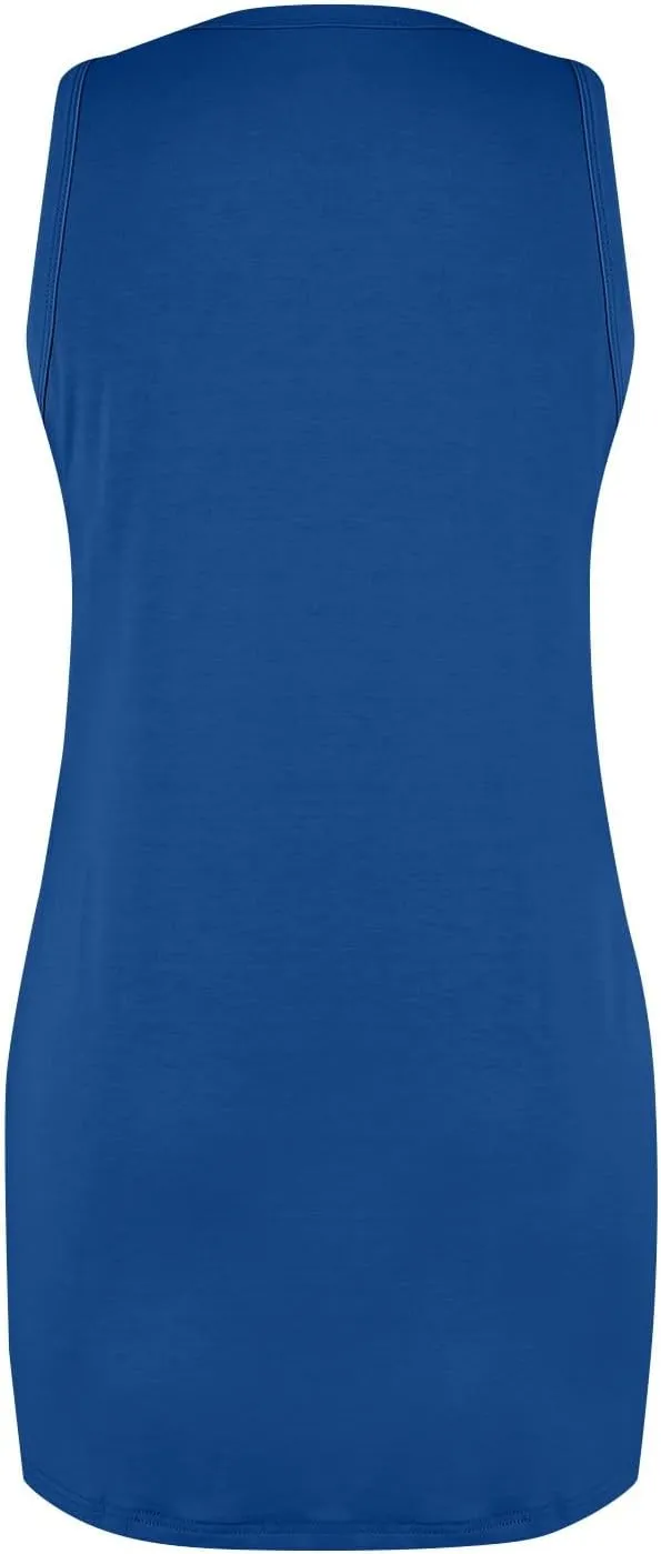 midelxp Tank Dresses for Women 2025 Casual Summer Sleeveless Dress with Pockets Boho Beach Dress Comfy Vacation Mini Sundress