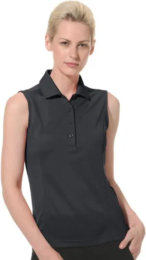 Monterey Club Women's Pique Solid Sleeveless Polo Shirt #2064