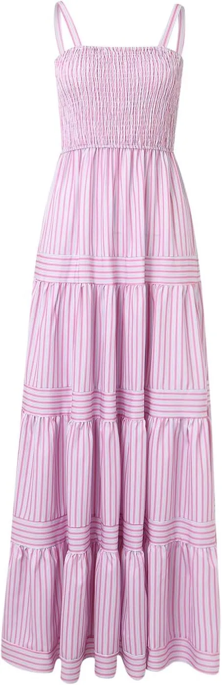 Ollysqiar Dresses Women's 2023 Floral Summer Dress Wrap V Neck Short Sleeve Belted Ruffle Hem A-Line Bohemian Dresses A02 12
