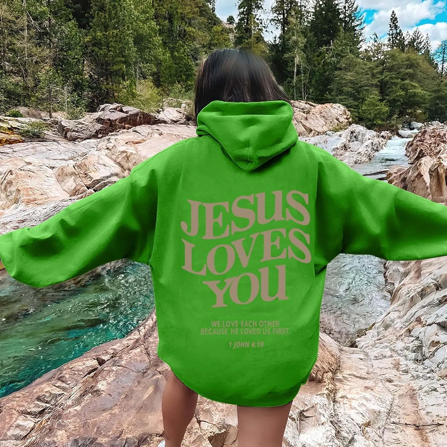 Oversized Graphic Sweatshirts For Teen Girls Cute Letter Printed Long Sleeve Casual Hoodies For Women Y2k Pullover