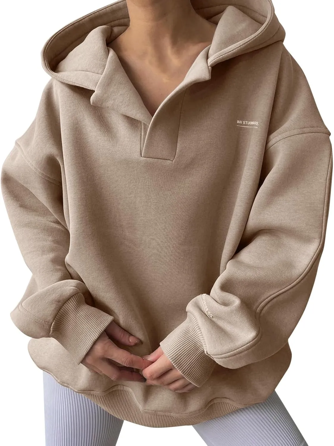 Oversized Hoodie for Women 2024 Fall Fashion Long Sleeve Sweaters Drawstring Pullover Tops with Pockets Sweatshirt