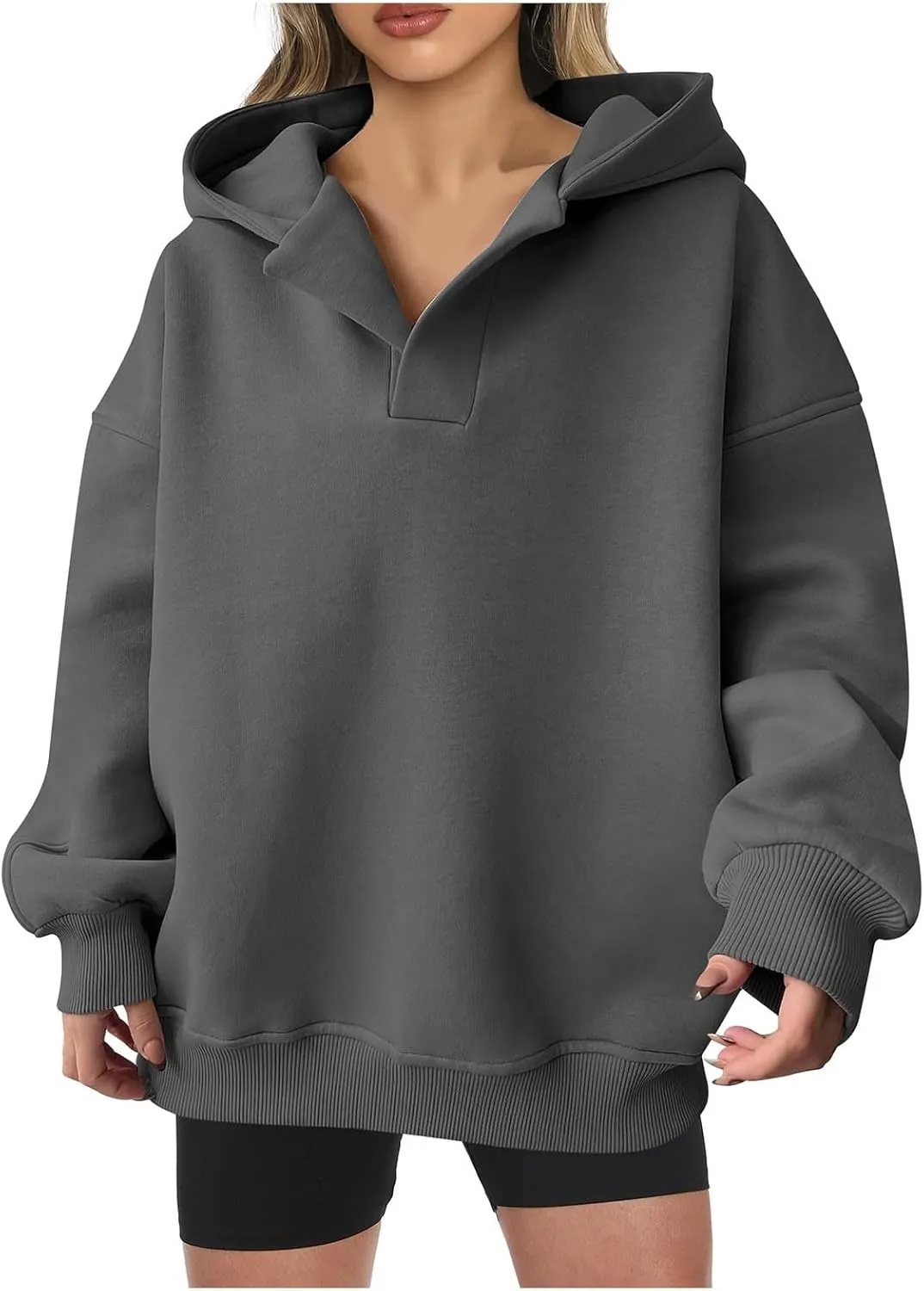 Oversized Hoodie for Women 2024 Fall Fashion Long Sleeve Sweaters Drawstring Pullover Tops with Pockets Sweatshirt