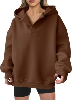 Oversized Hoodie for Women 2024 Fall Fashion Long Sleeve Sweaters Drawstring Pullover Tops with Pockets Sweatshirt