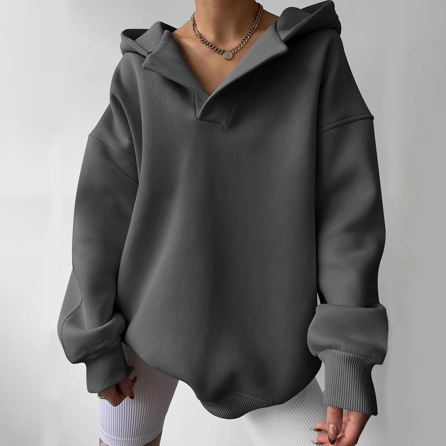 Oversized Hoodie for Women 2024 Fall Fashion Long Sleeve Sweaters Drawstring Pullover Tops with Pockets Sweatshirt