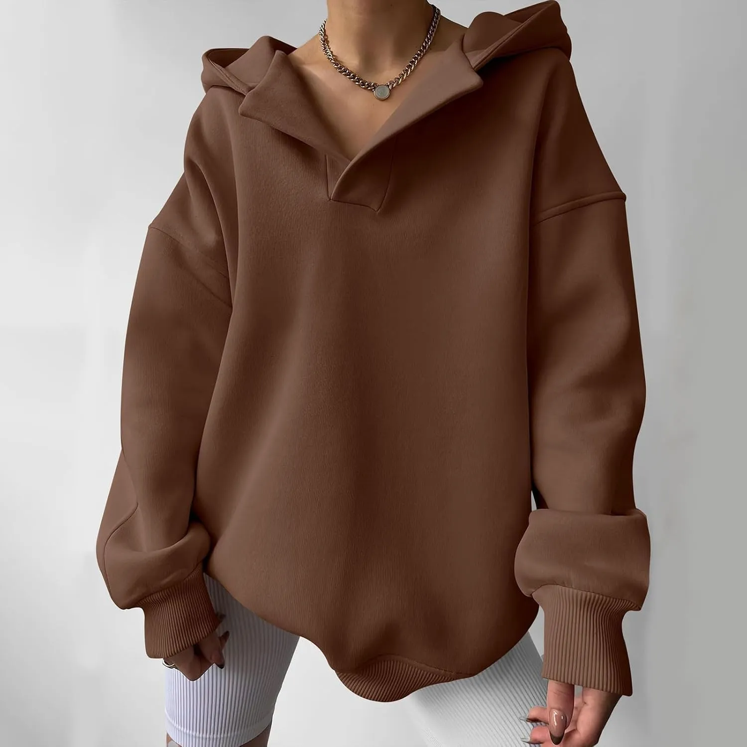 Oversized Hoodie for Women 2024 Fall Fashion Long Sleeve Sweaters Drawstring Pullover Tops with Pockets Sweatshirt