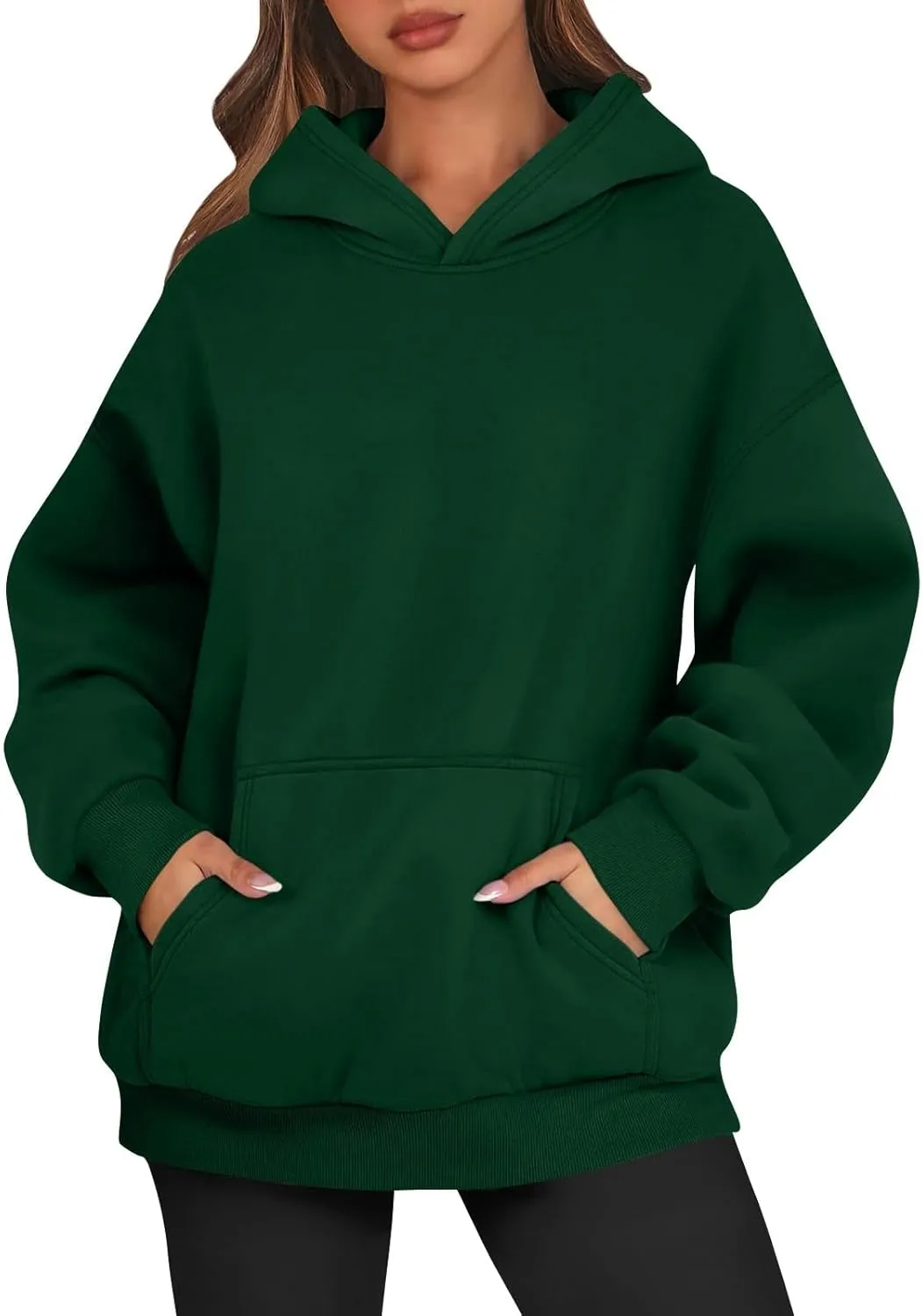 Oversized Hoodies for Women Cute Fleece Hooded Sweatshirt Pullover Long Sleeve Fall Preppy Sweatshirts with Pockets
