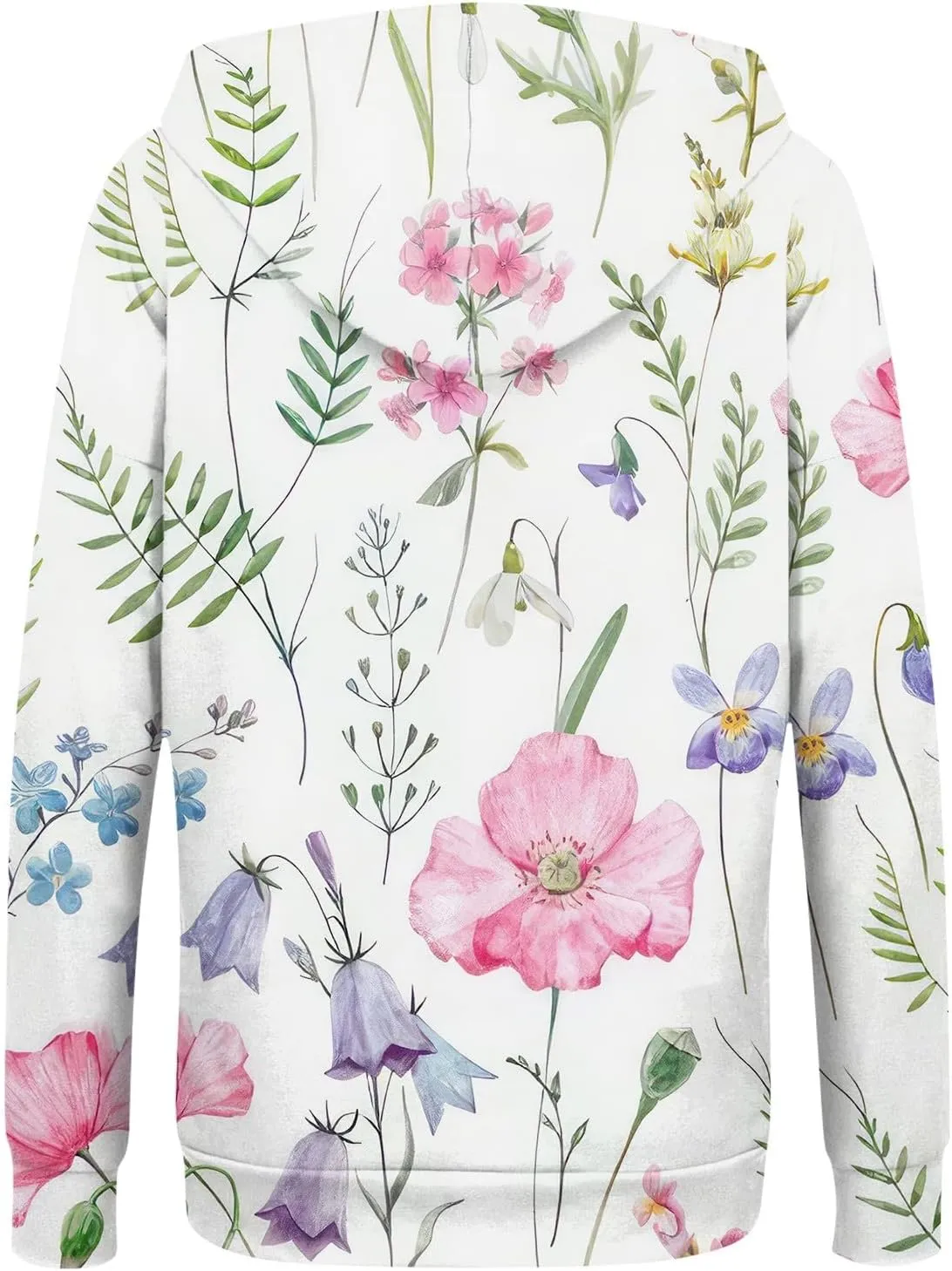 Oversized Sweatshirt For Women,Womens Casual Print Zip Up Hoodie Trendy Long Sleeve Sweatshirt With Pockets