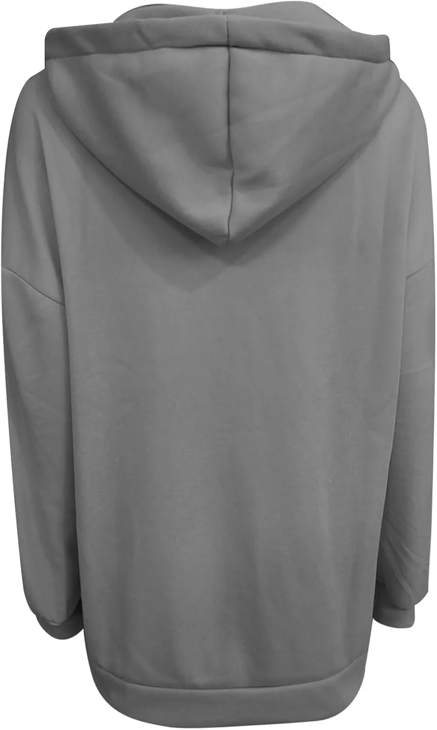 Oversized Zip Up Hoodies for Women Plus Size Long Sleeve Hooded Sweatshirt Casual Fall Long Jacket with Pockets