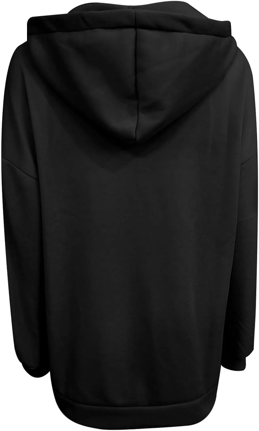 Oversized Zip Up Hoodies for Women Plus Size Long Sleeve Hooded Sweatshirt Casual Fall Long Jacket with Pockets