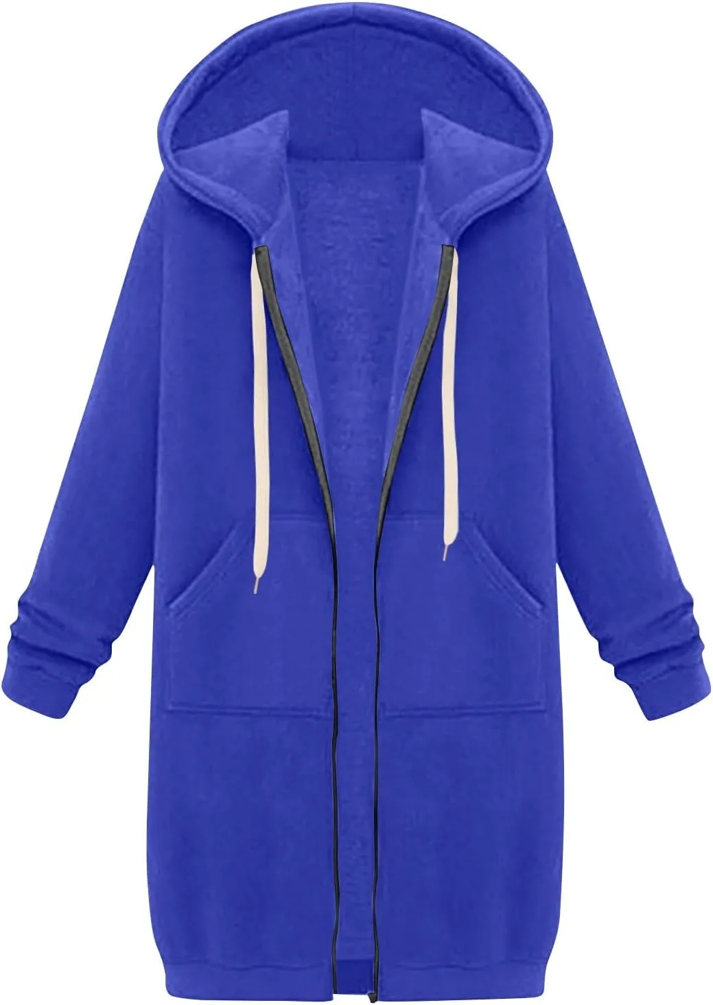 Palaver Long Hoodies for Women oversized Zipper Hooded Jacket Winter Lightweight Fall Casual Sweatshirts with Pockets
