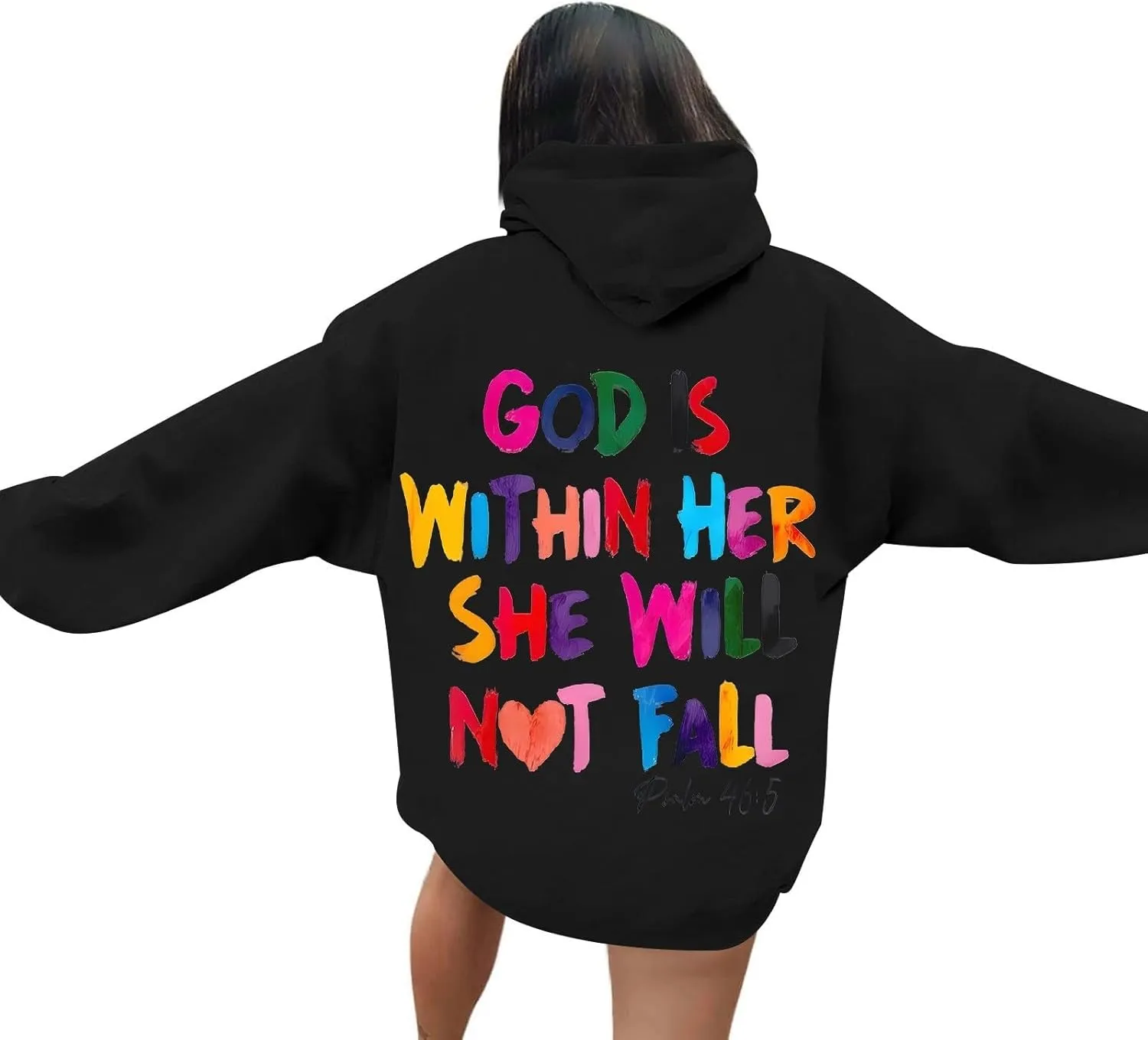 Pink Hoodie Cute Teen Girl Graphic Hoodies Pullover Sweatshirts for Womens Y2K Preppy Oversized Crewneck Sweatshirt