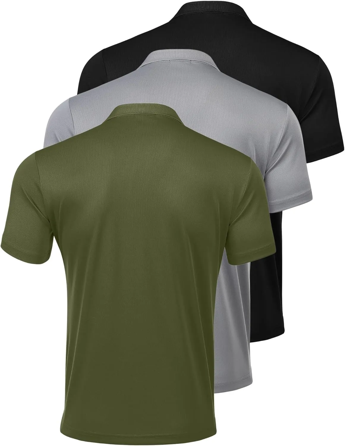 PINSPARK 1/3/4/5 Pack: Golf Polo Shirts for Men Multipacks Quick Dry Short Sleeve Collared Shirt Slim Fit Casual Polos Shirt