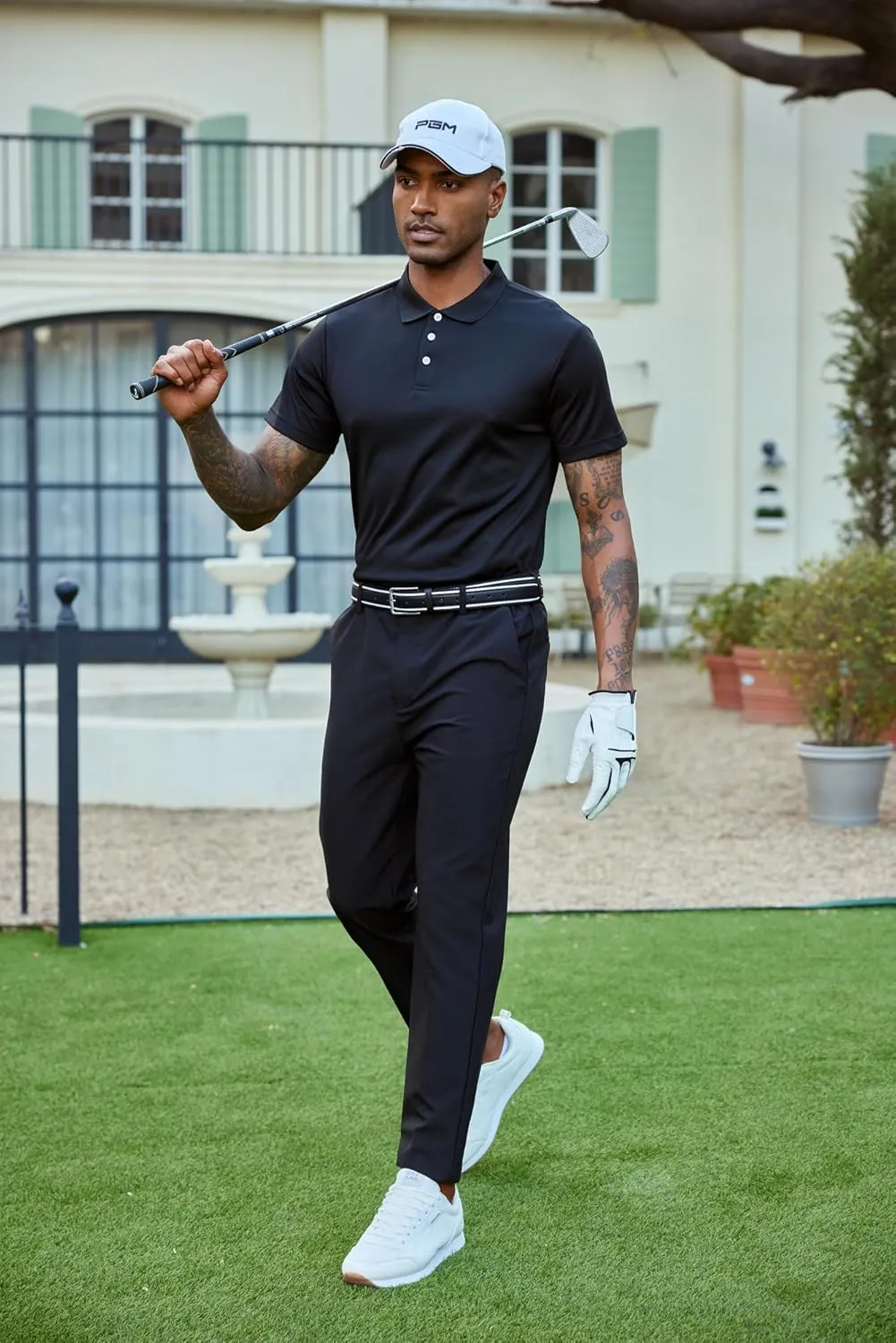 PINSPARK 1/3/4/5 Pack: Golf Polo Shirts for Men Multipacks Quick Dry Short Sleeve Collared Shirt Slim Fit Casual Polos Shirt