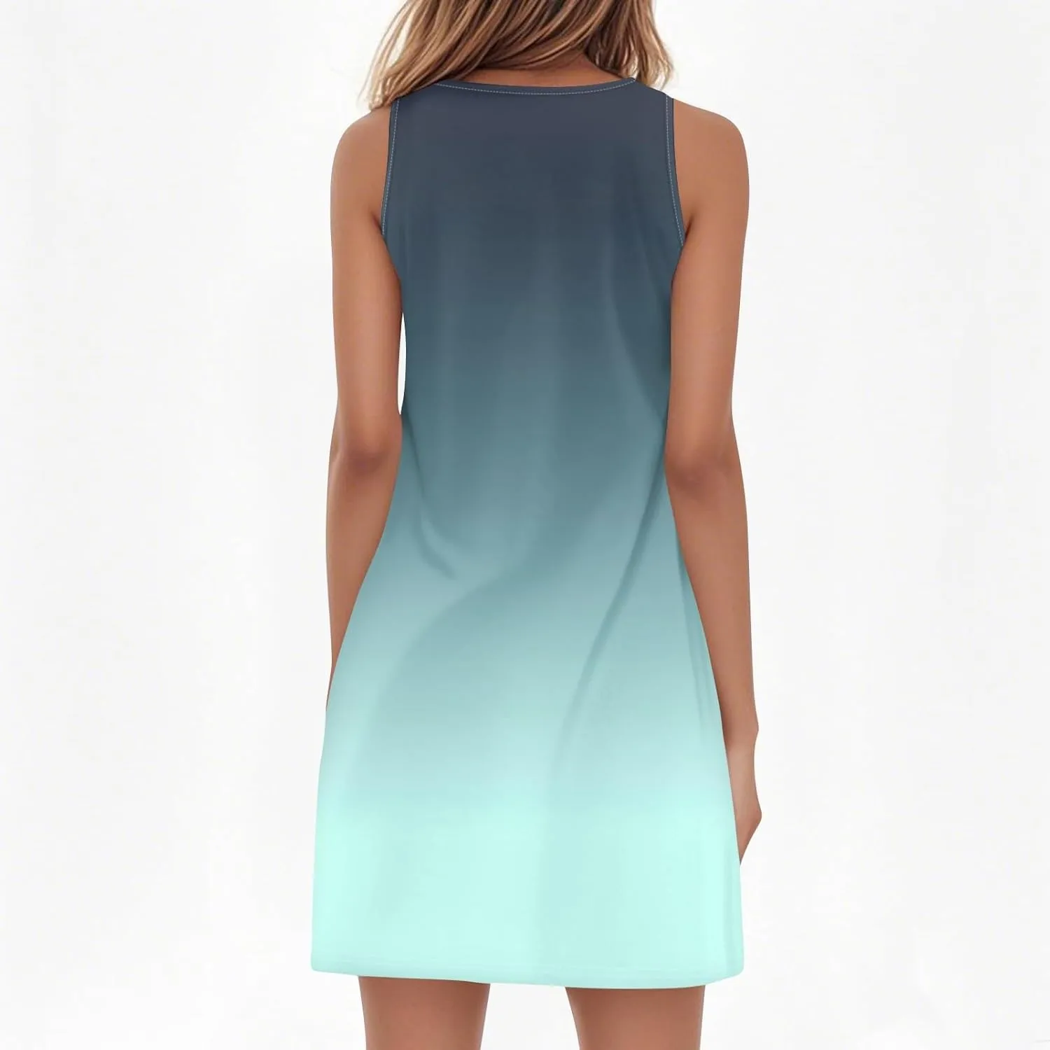 Plus Size Sleeveless Trendy Sundress Ladies Summer Fitness V Neck Comfortable Dresses for Women Loose Fitting