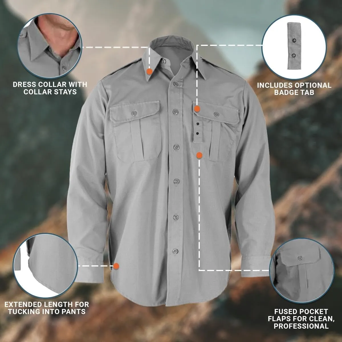 Propper Men's Long Sleeve Tactical Shirt, Khaki, Large Long