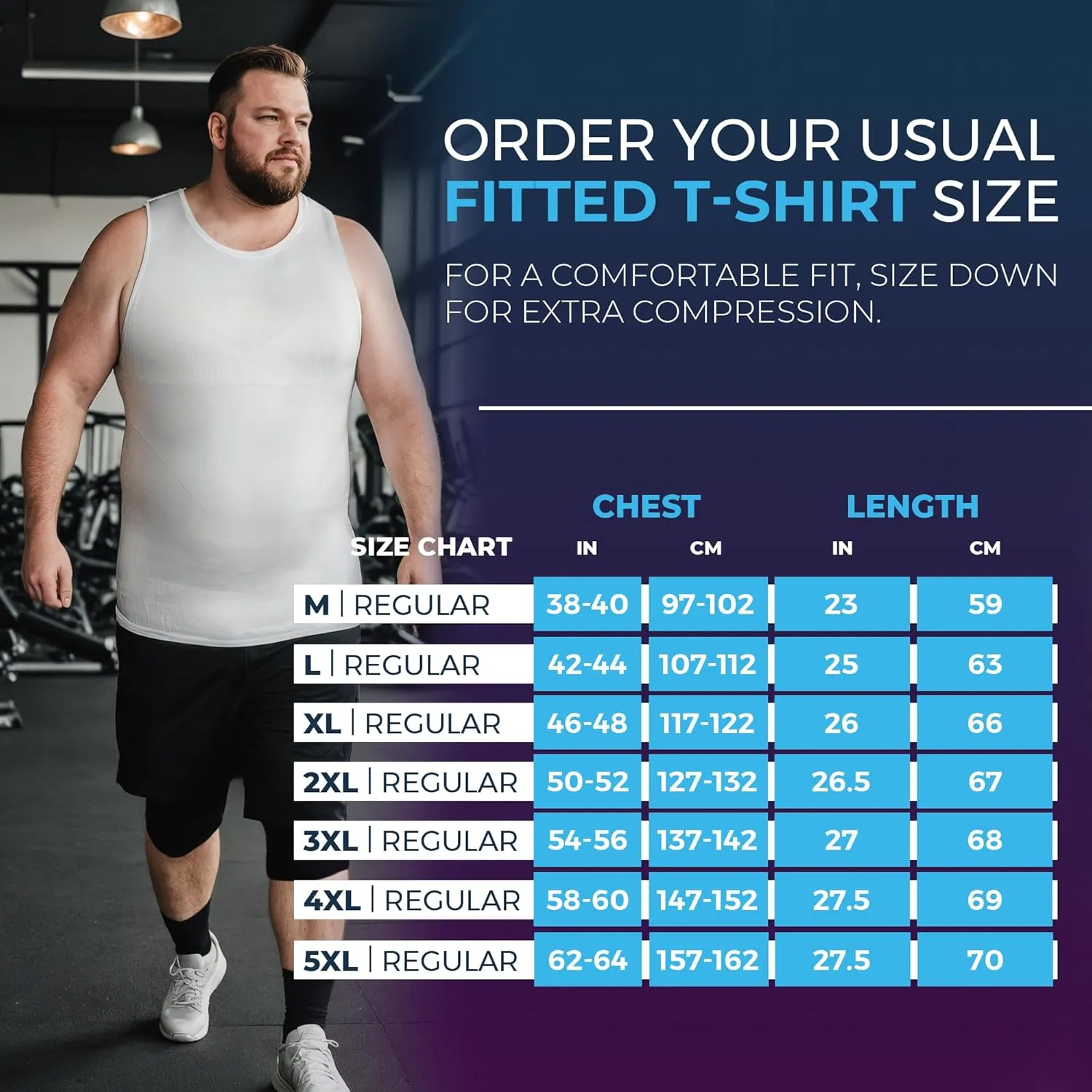 QORE LOGIQ Gynecomastia Compression Shirt Men - Premium Slimming Undershirt Compression Tank Top Mens Shapewear & Body Shaper