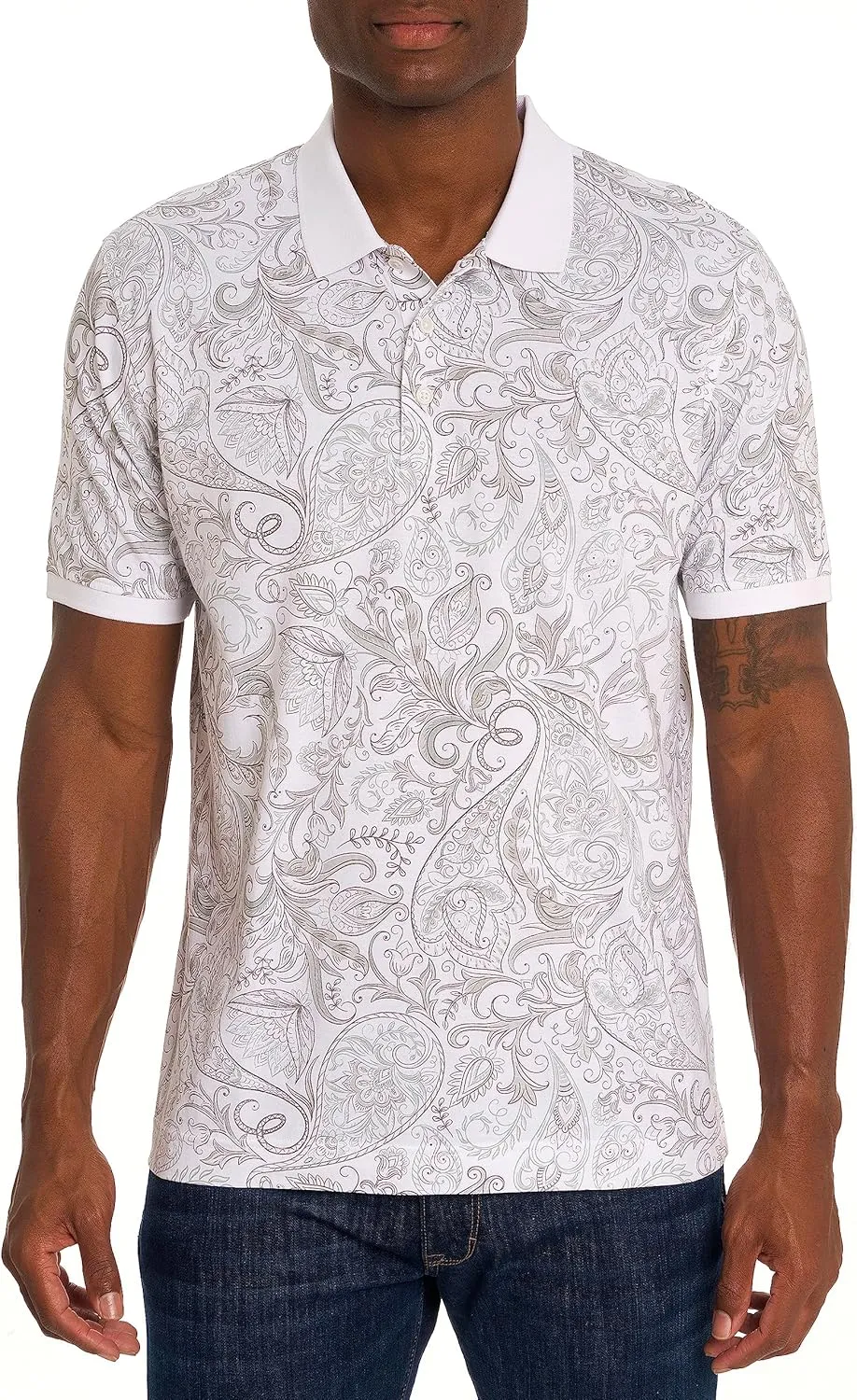 Robert Graham Men's Dozer Short-Sleeve Knit Polo Shirt