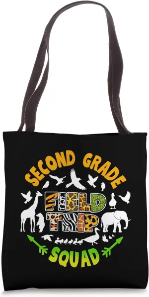 Second Grade Zoo Field Trip Squad Matching Students Teacher Tote Bag