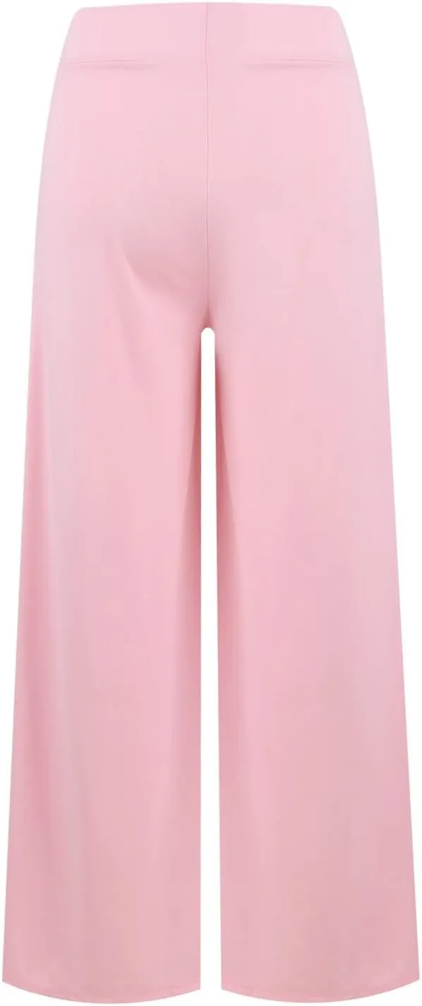 SGASY Womens Palazzo Long Pants High Waist Wide Leg Stretchy Loose Fit Casual Trousers Holiday Flowy Pants with Pocket