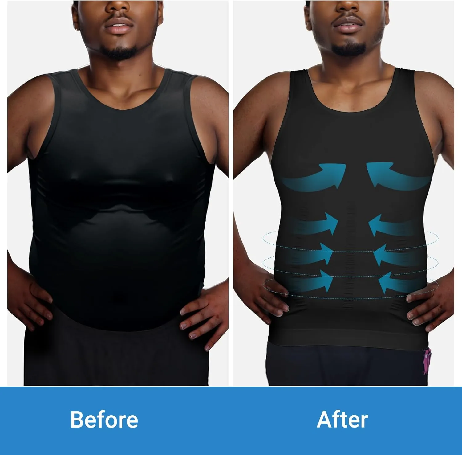 Slimming Undershirt Shapewear Gynecomastia Compression Shirt Men Body Shaper