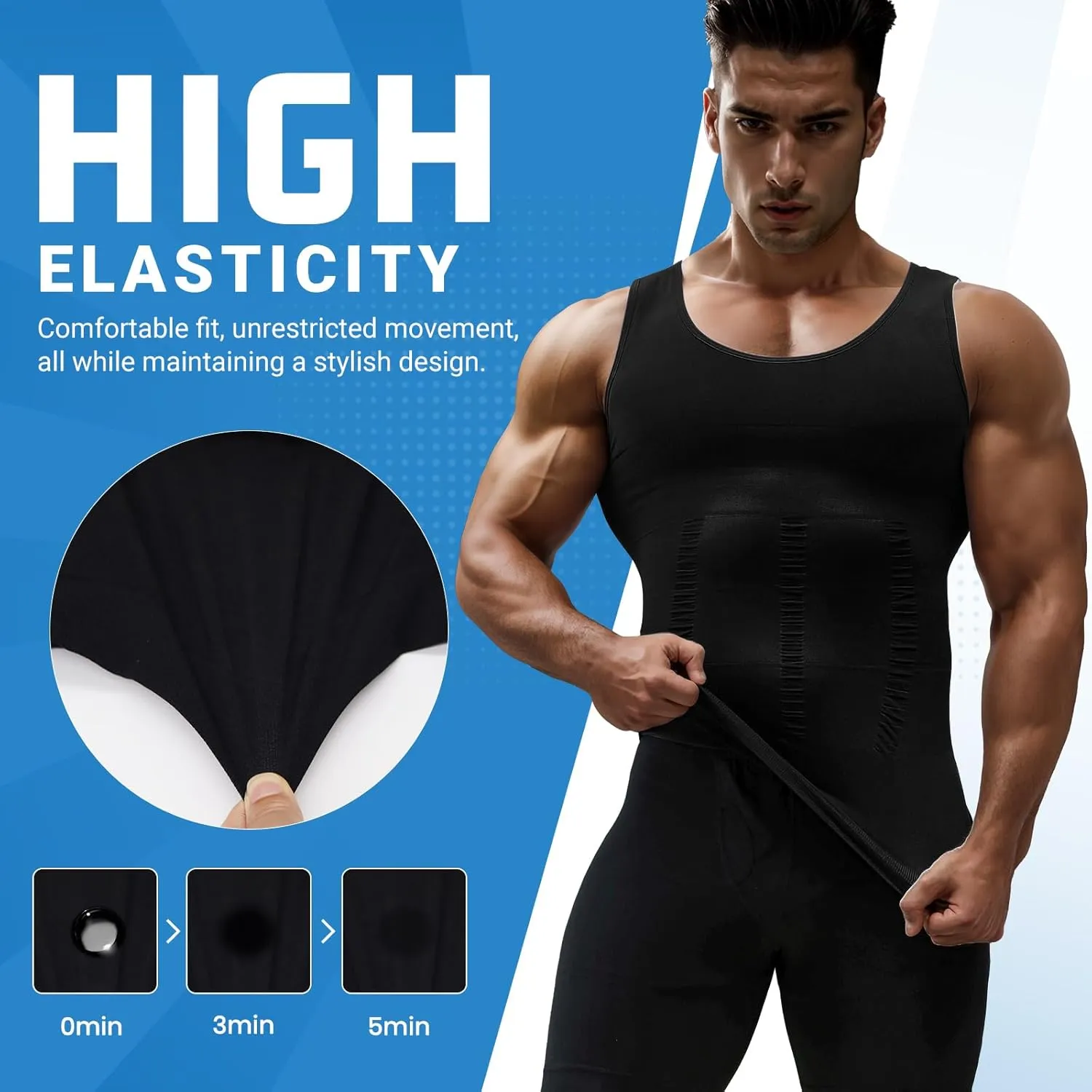 Slimming Undershirt Shapewear Gynecomastia Compression Shirt Men Body Shaper