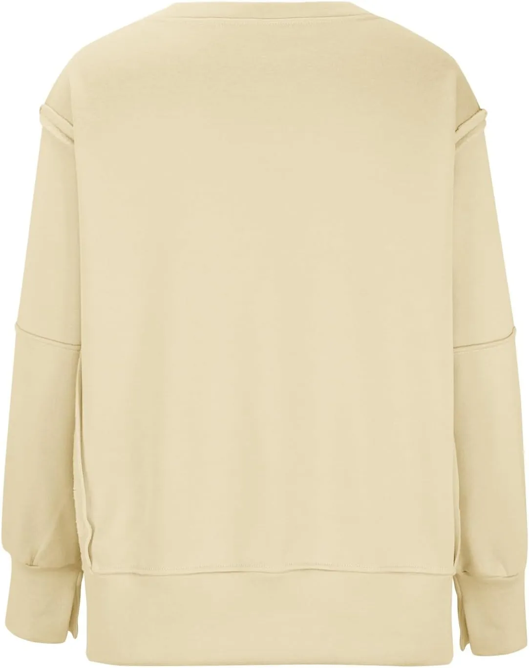 SMIDOW Womens Oversized Crewneck Sweatshirts Hoodies Fall 2023 Fashion Warm Y2k Clothes Casual Slit Sloucthy Pullover Tops