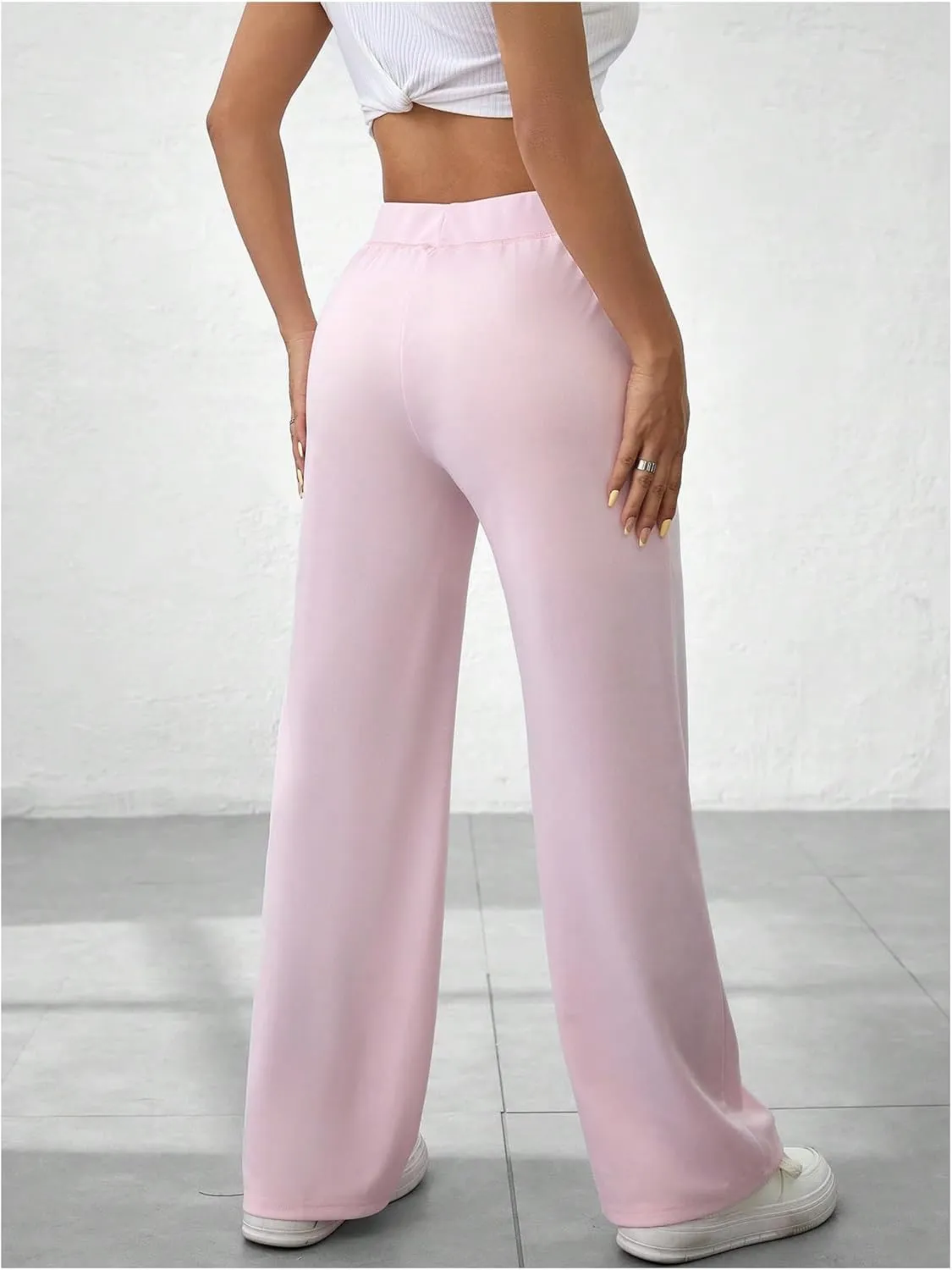 SOLY HUX Women's Sweatpants High Waisted Straight Leg Pants Drawstring Fall Casual Trousers