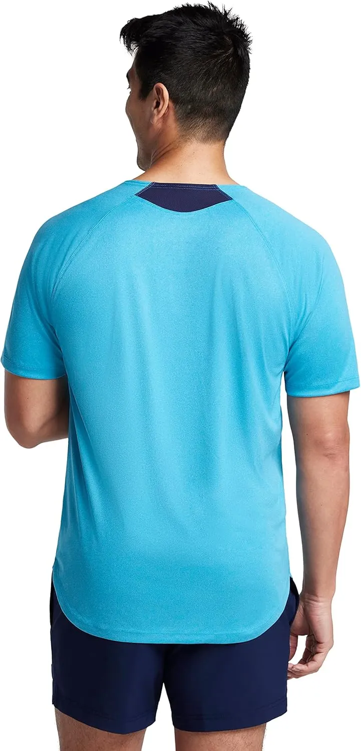 Speedo Men's Uv Swim Shirt Short Sleeve Fitness Rashguard