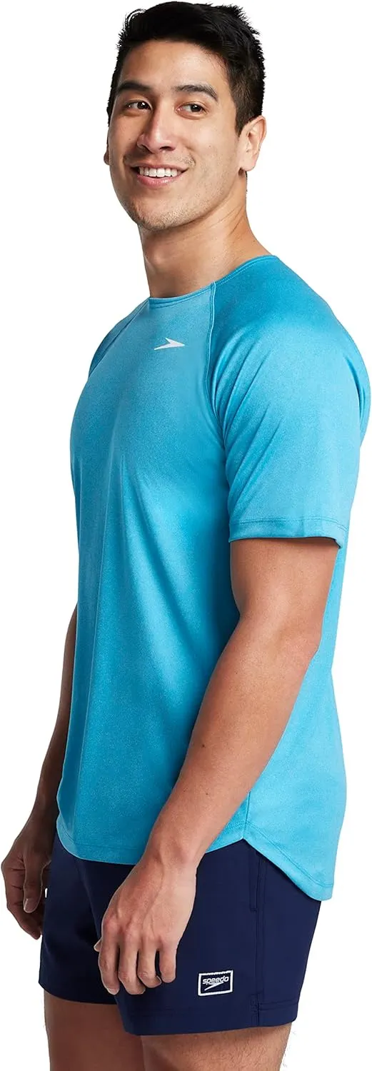 Speedo Men's Uv Swim Shirt Short Sleeve Fitness Rashguard
