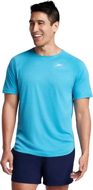 Speedo Men's Uv Swim Shirt Short Sleeve Fitness Rashguard