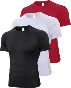 SPVISE Men's Compression Shirt Short Sleeve Workout Gym Top Cool Dry Athletic Base Layer Undershirt T-Shirt for Sport Running