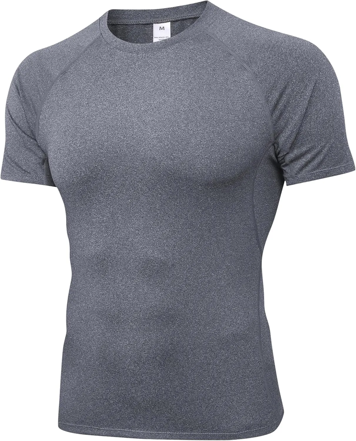 SPVISE Men's Compression Shirt Short Sleeve Workout Gym Top Cool Dry Athletic Base Layer Undershirt T-Shirt for Sport Running
