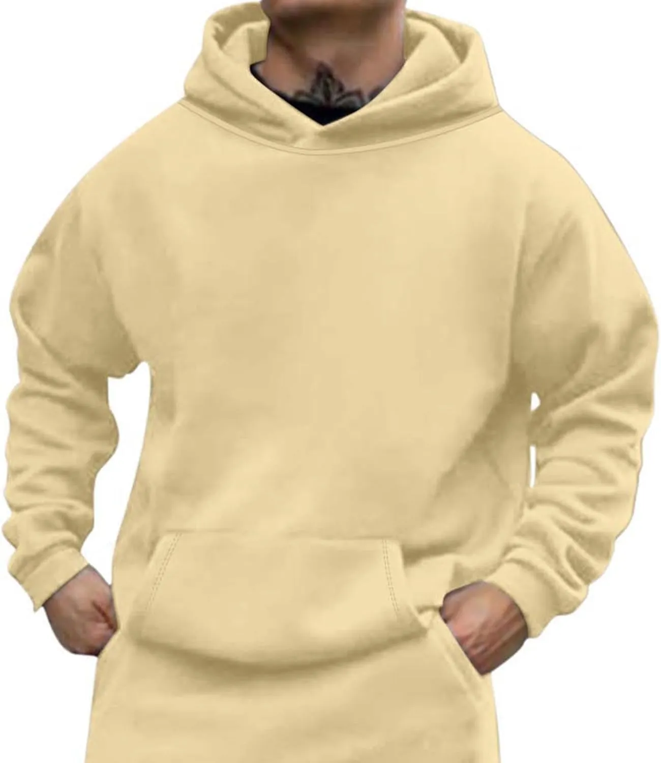 Sweatshirts for Men Fashion Casual Hoodies with Pocket Fall Long Sleeve Men Active Clothes Pullover Oversized Comfy