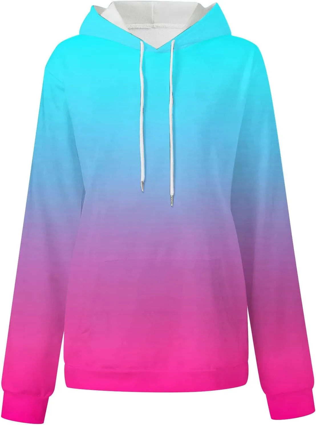 Sweatshirts for Women Trendy Gradient Hoodies Casual Drawstring Hoodie Teen Girl Oversized Sweatshirts with Pockets