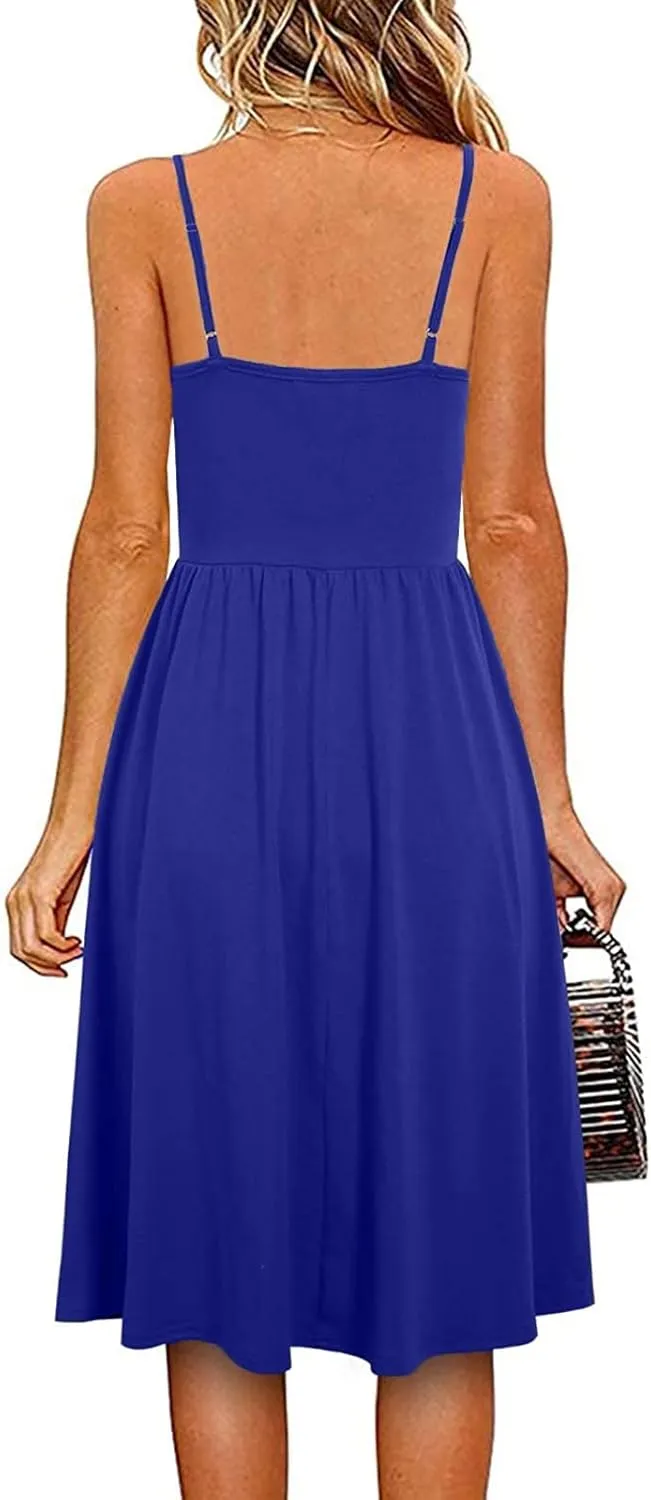 TARIENDY Women 2025 Summer Dress V Neck Sleeveless Dresses Fashion Casual Short Sundress Loose Comfy Sexy Beach Outfits