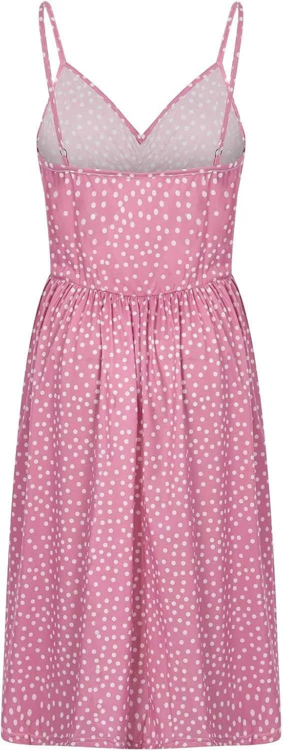 TARIENDY Women 2025 Summer Dress V Neck Sleeveless Dresses Fashion Casual Short Sundress Loose Comfy Sexy Beach Outfits