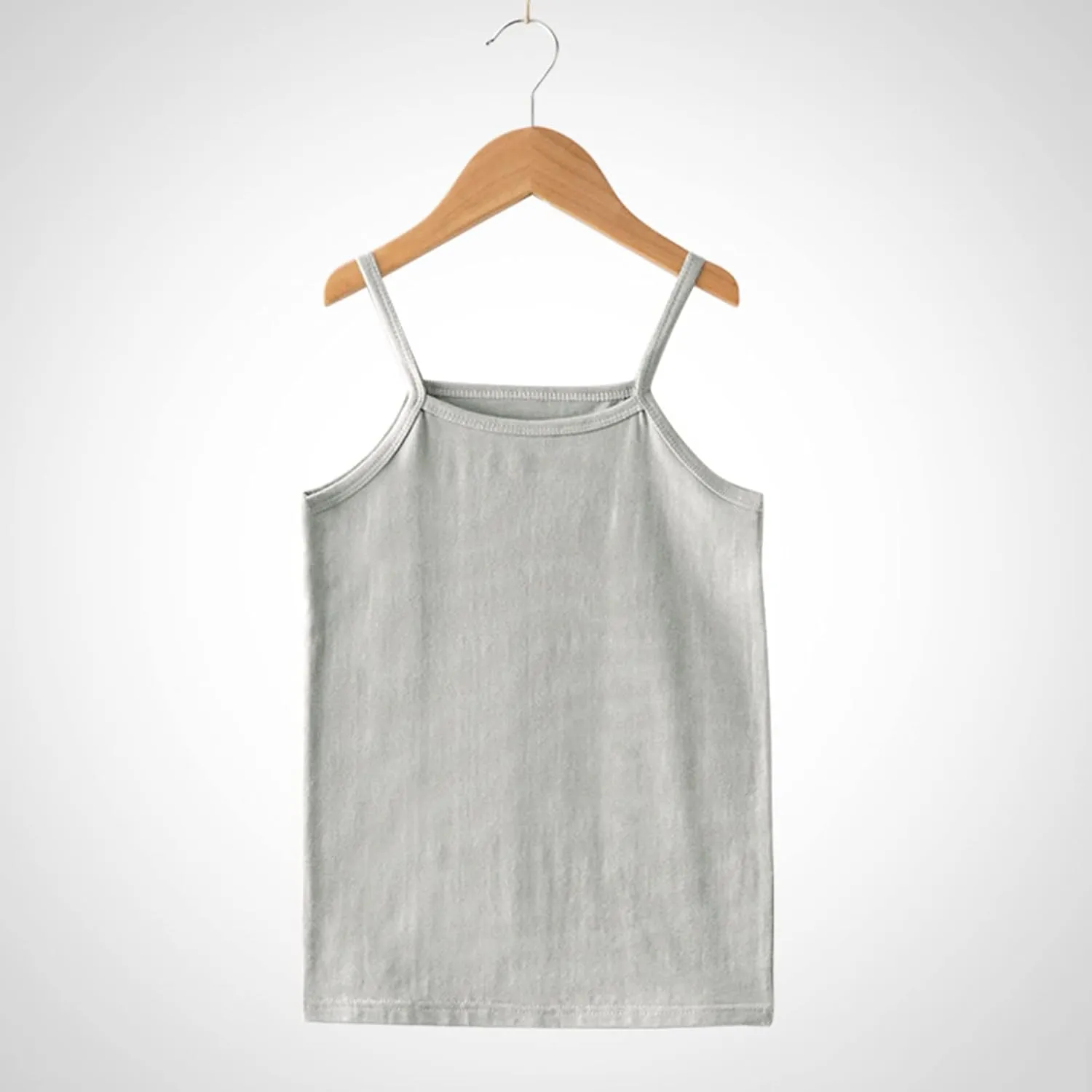 Toddler Girls Tank Tops Casual Solid Color Spaghetti Strap Sleeveless Camisoles Kids Summer Undershirt Vest Clothes